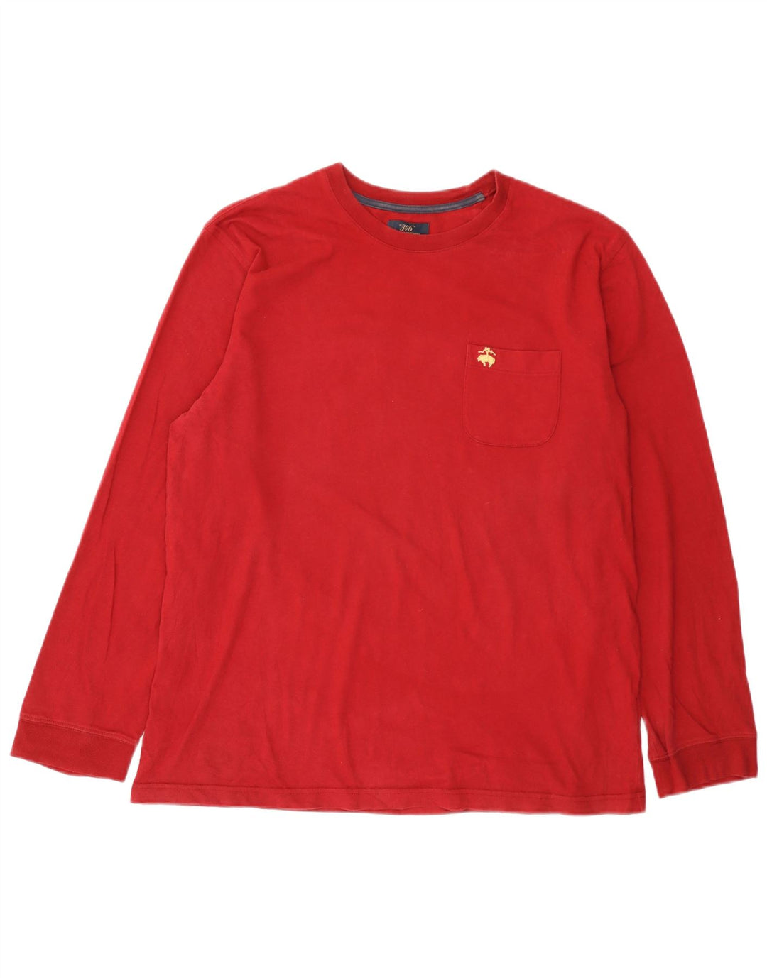 Brooks Brothers Top de corte regular para hombre, manga larga, algodón rojo grande