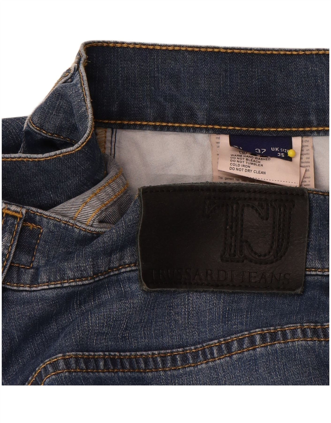 Vaqueros Trussardi Mujer Rectos W35 L32 Azul Algodón