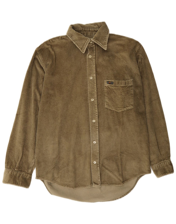 Energie Camisa de pana para hombre de algodón caqui grande
