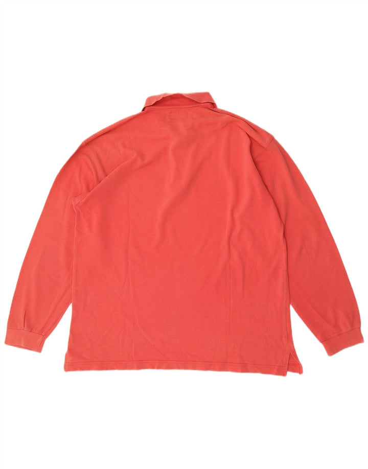 Polo Invicta de manga larga para hombre de algodón rojo grande