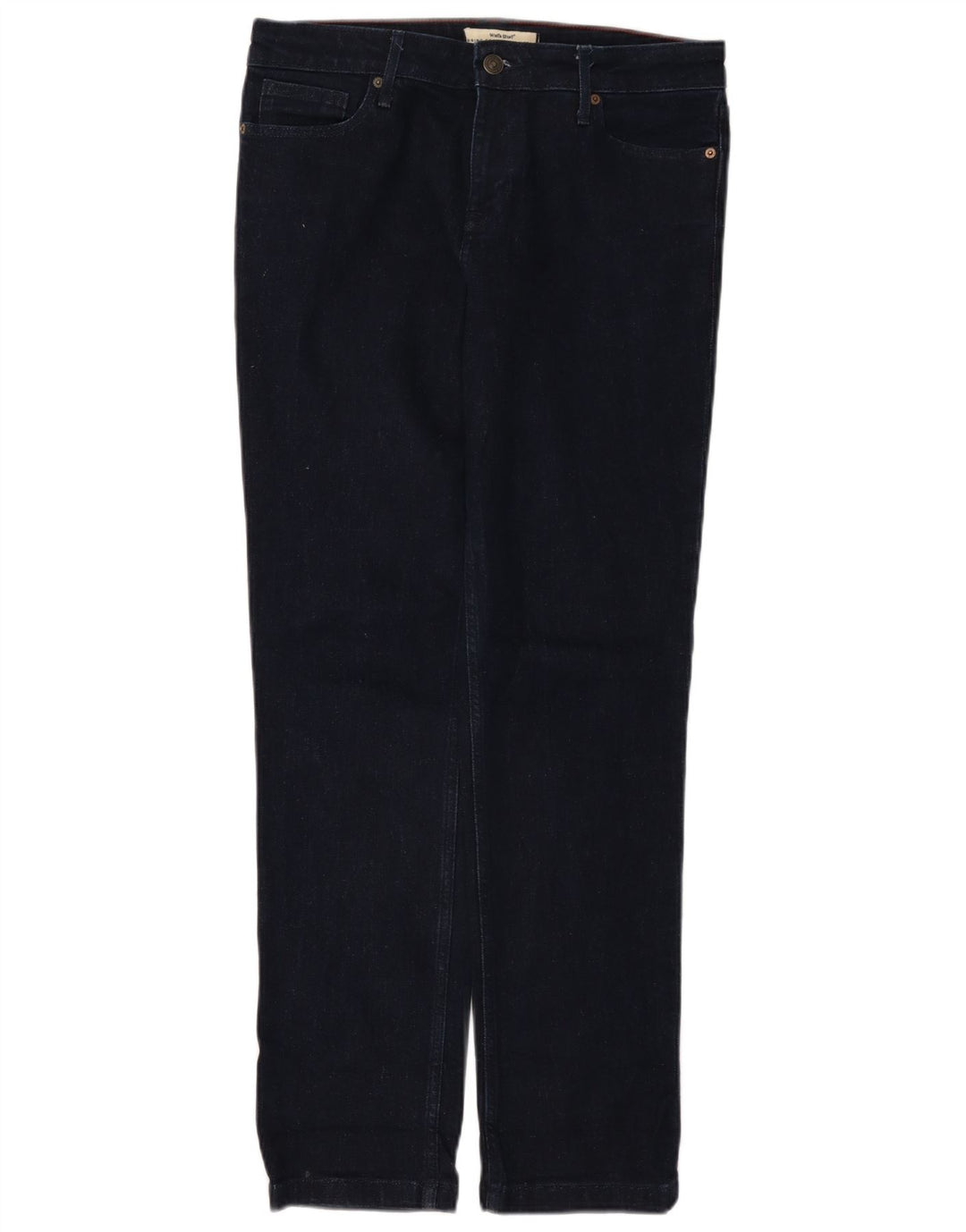 White Stuff Vaqueros rectos para mujer UK 12 Medium W32 L30 Azul marino Algodón