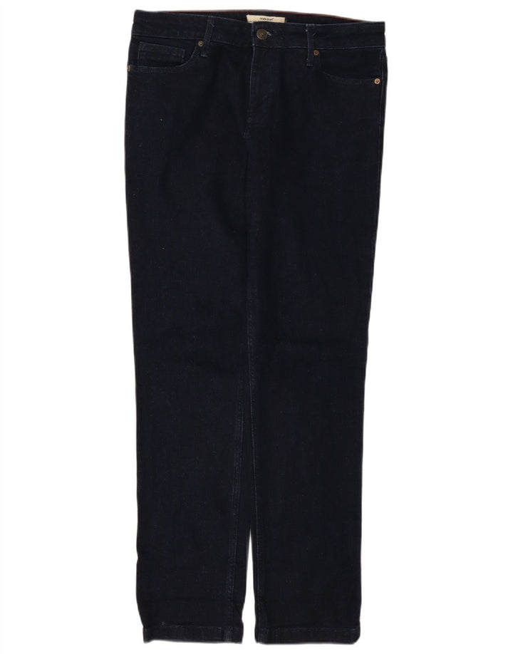 White Stuff Vaqueros rectos para mujer UK 12 Medium W32 L30 Azul marino Algodón