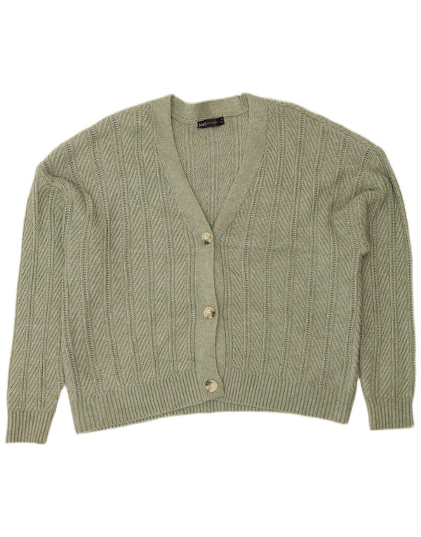 Marks & Spencer Cárdigan para Mujer UK 40 XL Poliéster Verde
