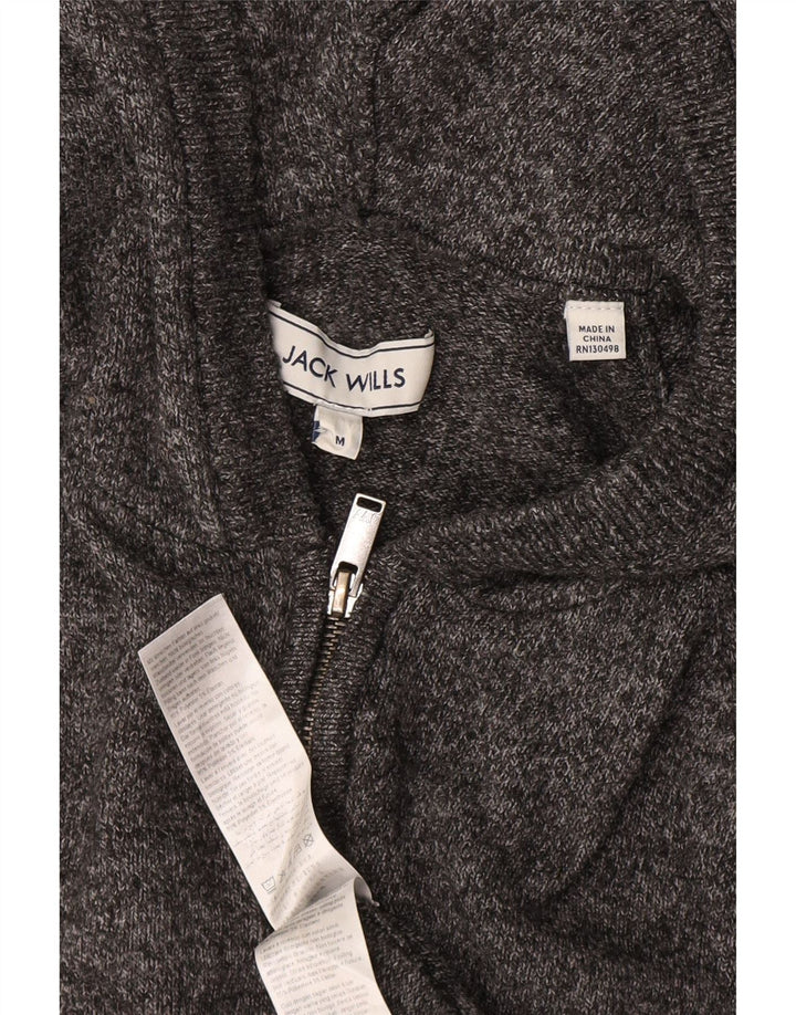 Jack Wills Suéter tipo cárdigan con capucha para hombre Poliéster moteado gris medio