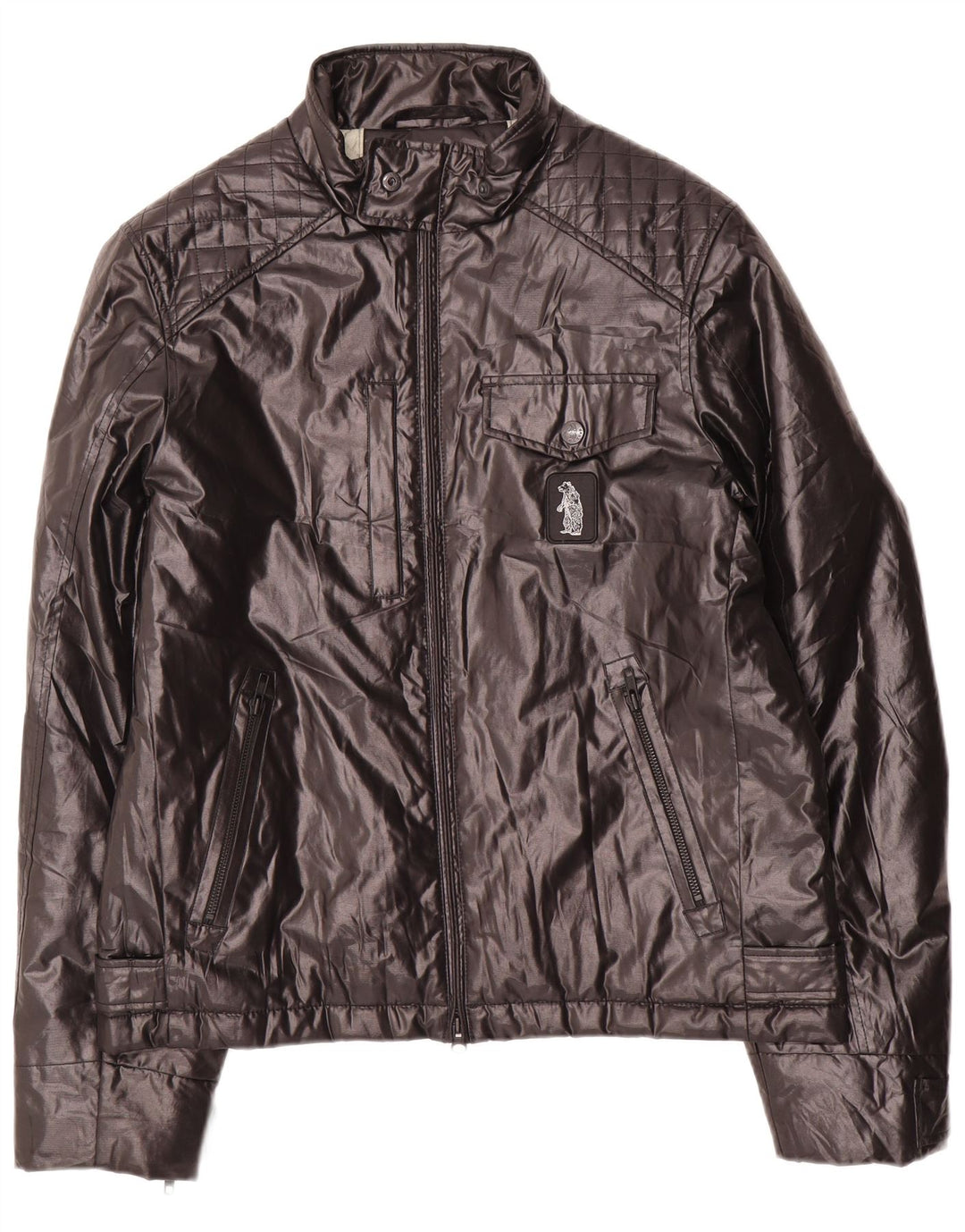 Refrigue Chaqueta Bomber Acolchada para Hombre UK 40 Grande Poliéster Negro