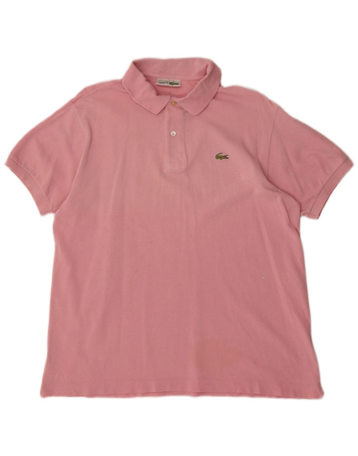Polo Lacoste para hombre talla 5 grande algodón rosa
