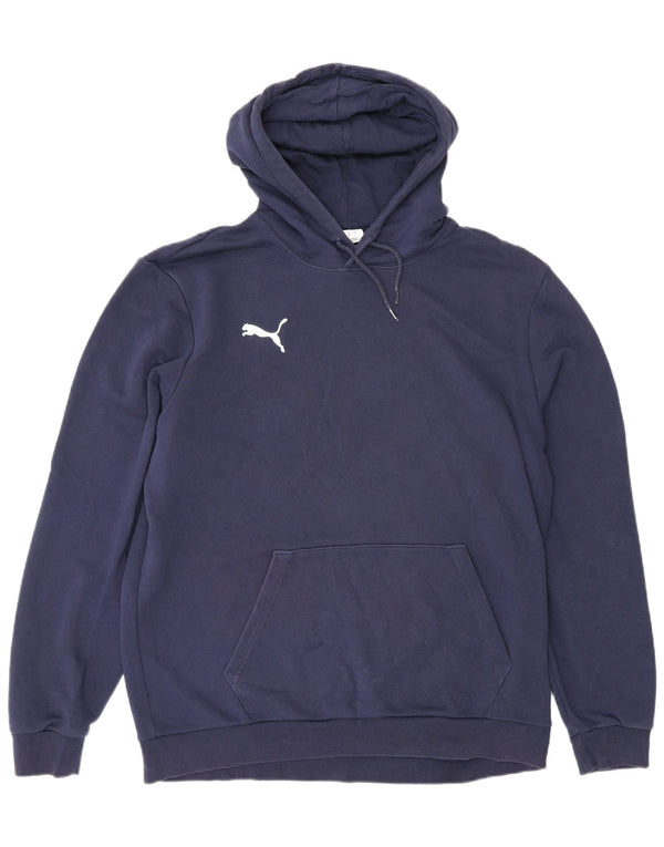 Puma - Sudadera con capucha para hombre, talla grande, algodón azul marino