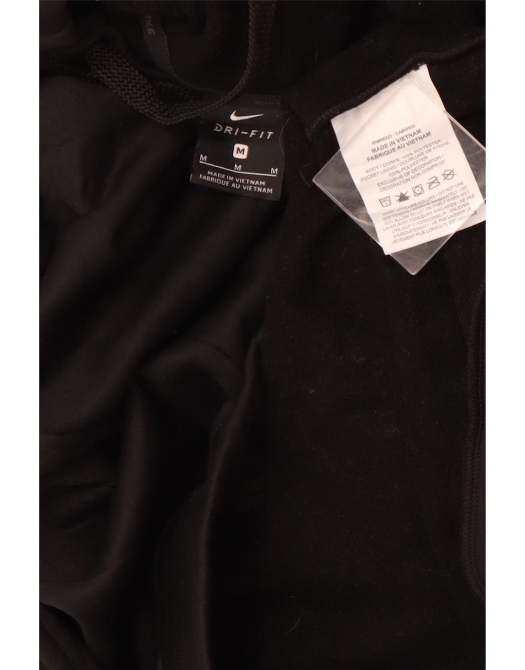 NIKE Hombre Dri Fit Sudadera con capucha Jumper Medium Negro Poliéster