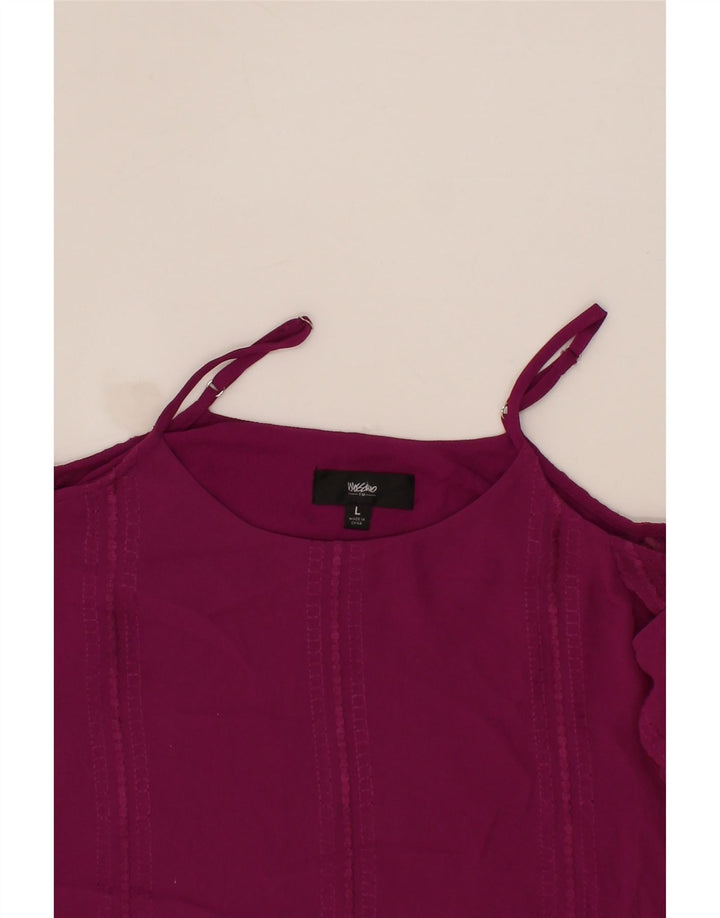 MOSSIMO Womens Blouse Top UK 16 Large Purple Polyester Vintage Mossimo and Second-Hand Mossimo from Messina Hembry 