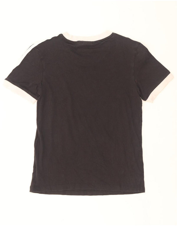 Adidas Camiseta Mujer Top UK 6 XS Negro Colorblock Algodón
