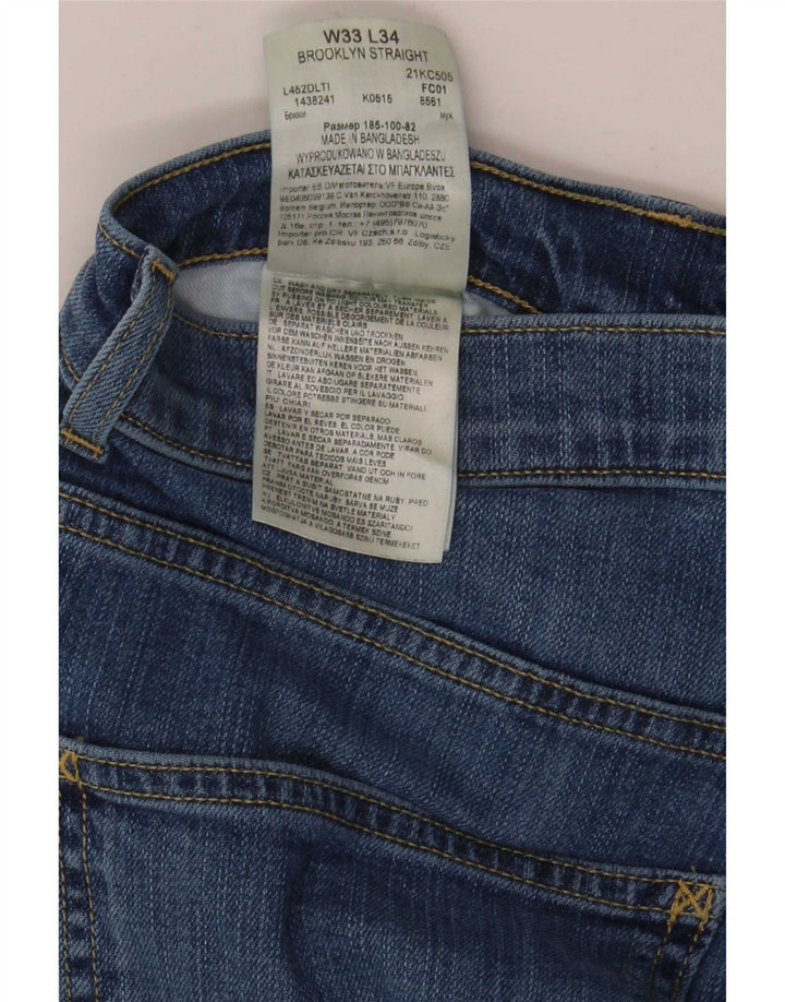 Vaqueros Lee Brooklyn Rectos Mujer W33 L34 Algodón Azul
