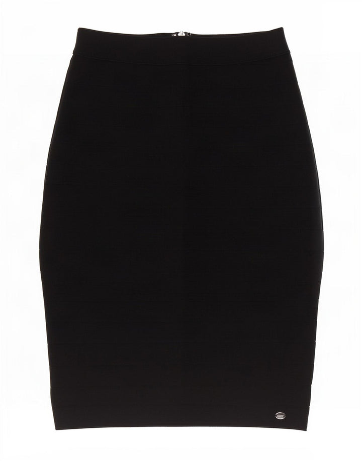 Guess Falda Lápiz Para Mujer Pequeña W26 Rayón Negro
