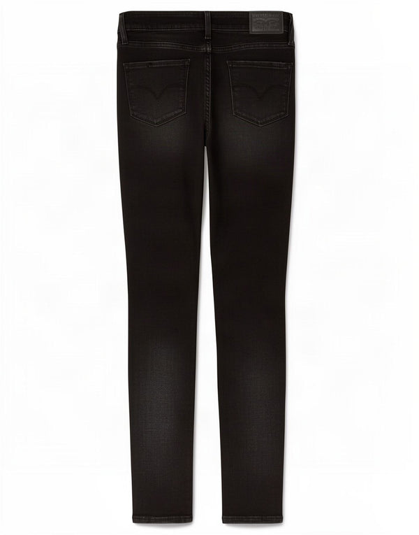 Levi's Vaqueros pitillo desgastados 711 para mujer W28 L30 Algodón negro