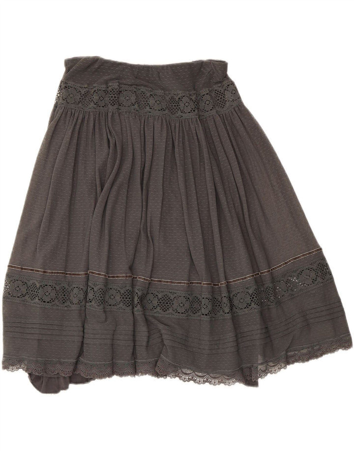 Zara Mujer Falda Plisada Mediana W28 Gris Rayas