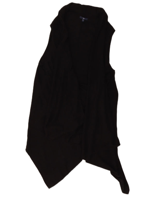 Gap Cárdigan asimétrico sin Mangas para Mujer UK 46 Grande Algodón Negro