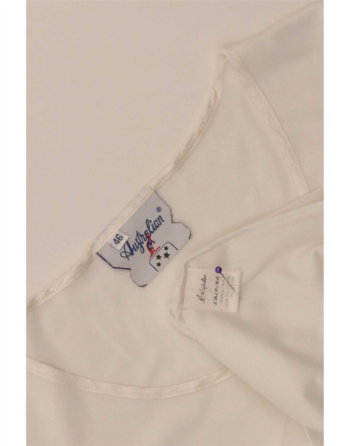 AUSTRALIAN L'ALPINA Camiseta Mujer Top IT 46 Grande Poliéster Blanco