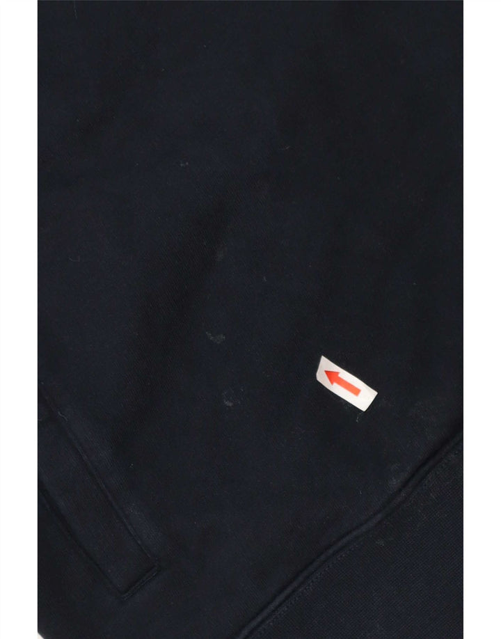 Marks & Spencer - Sudadera con cuello y cremallera para hombre, jersey de algodón azul marino mediano