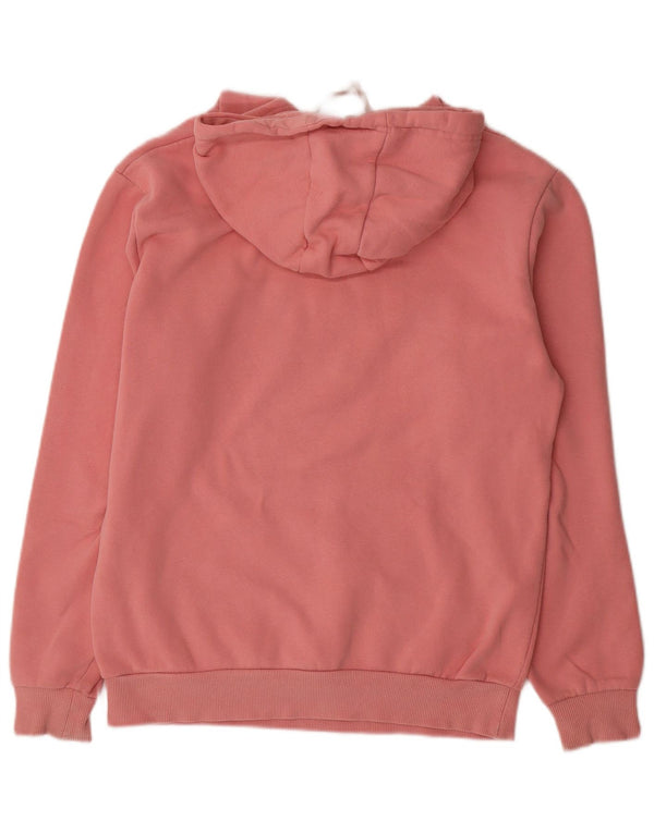 Ellesse Jersey con capucha de gran tamaño con gráfico para mujer UK 10 Small Pink Cotton