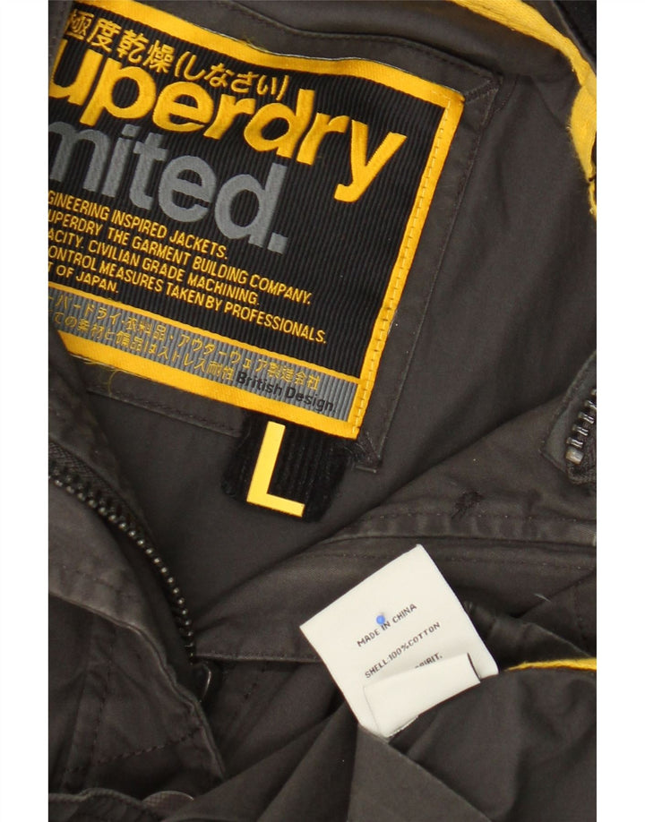 Superdry Chaqueta militar para mujer UK 44 Large Algodón caqui