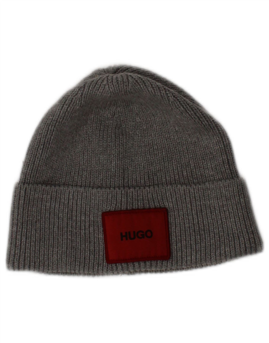 Hugo Boss Gorro de punto para hombre Talla única Logotipo gris