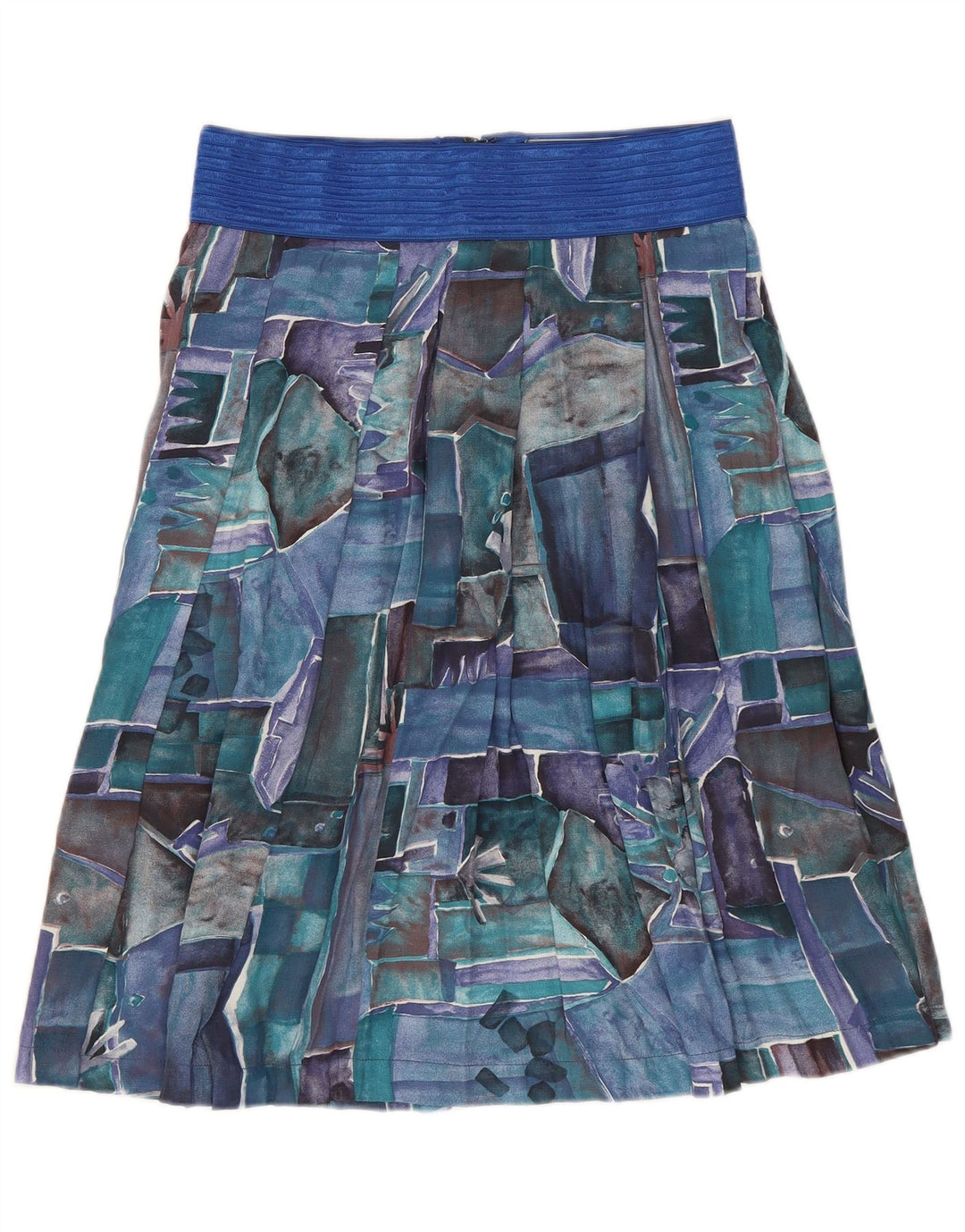 Vintage mujer A-Line falda W26 pequeño patchwork multicolor