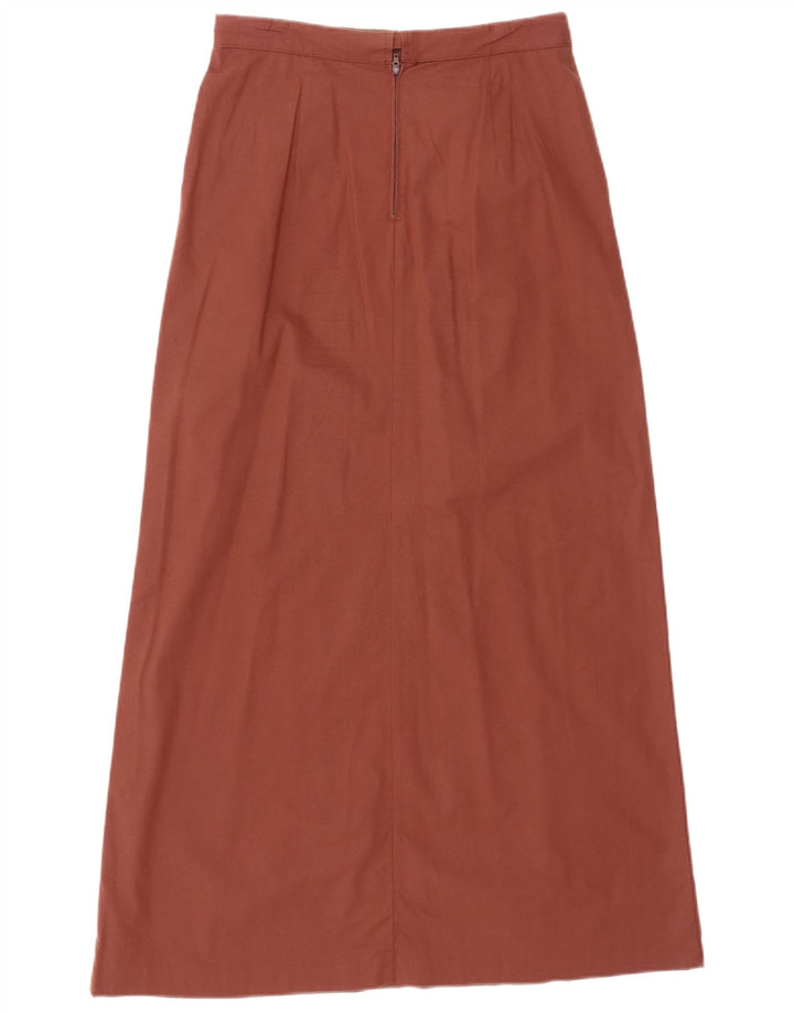 BENETTON Falda larga de cintura alta para mujer IT 42 Medium W28 Algodón marrón