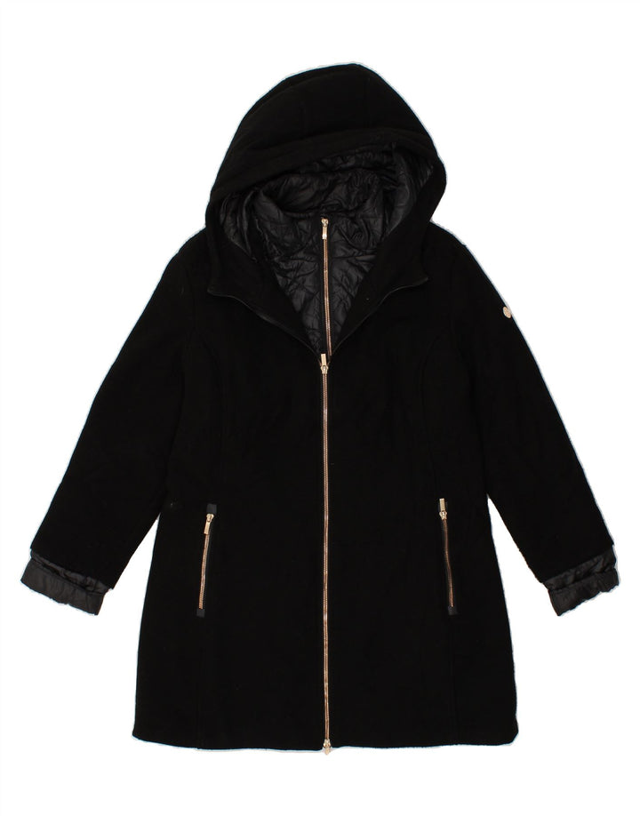 DACK'S Womens Hooded Overcoat UK 18 XL Black Vintage Dack's and Second-Hand Dack's from Messina Hembry 