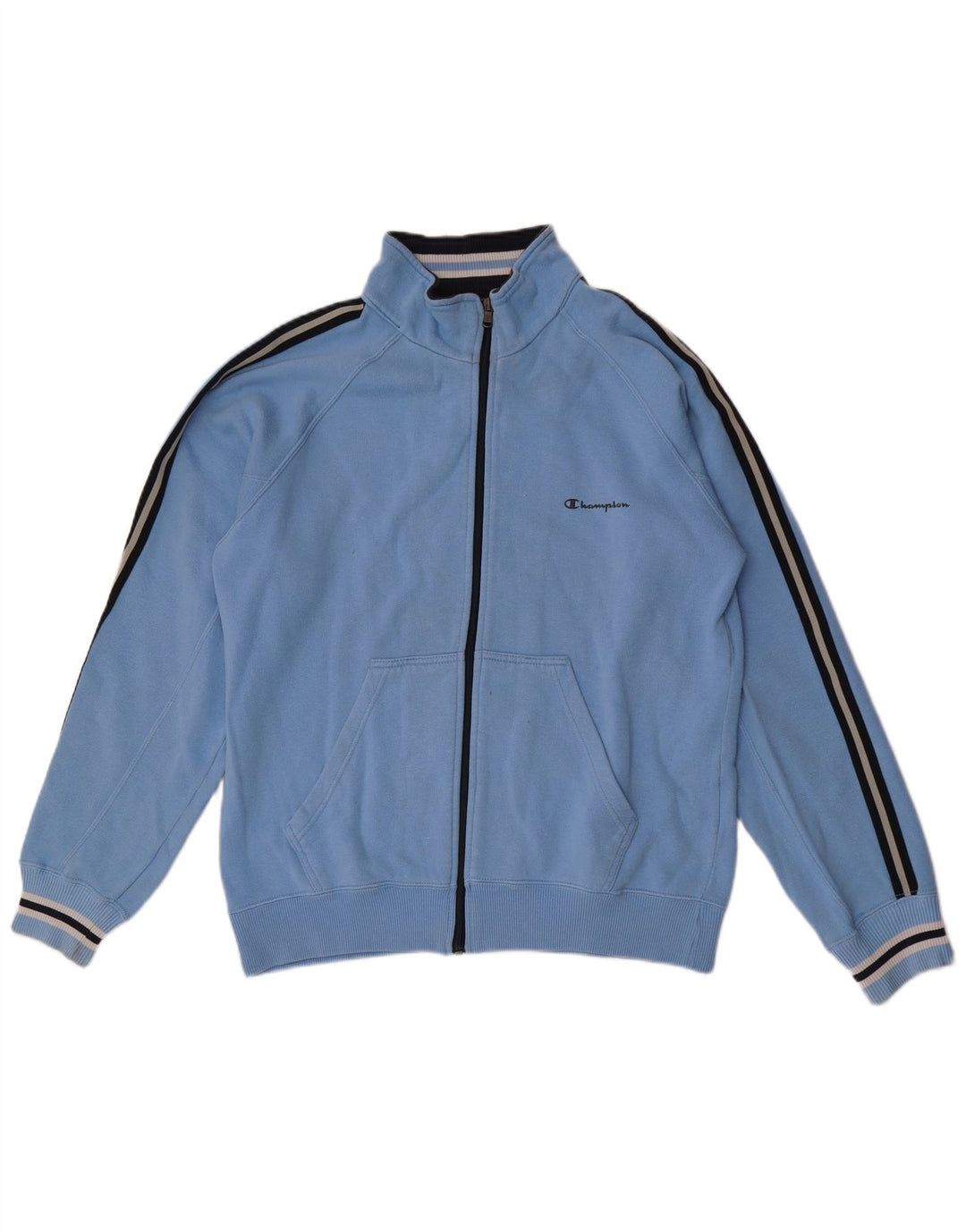 Champion Chaqueta De Chándal Para Hombre De Algodón A Rayas Azul Grande