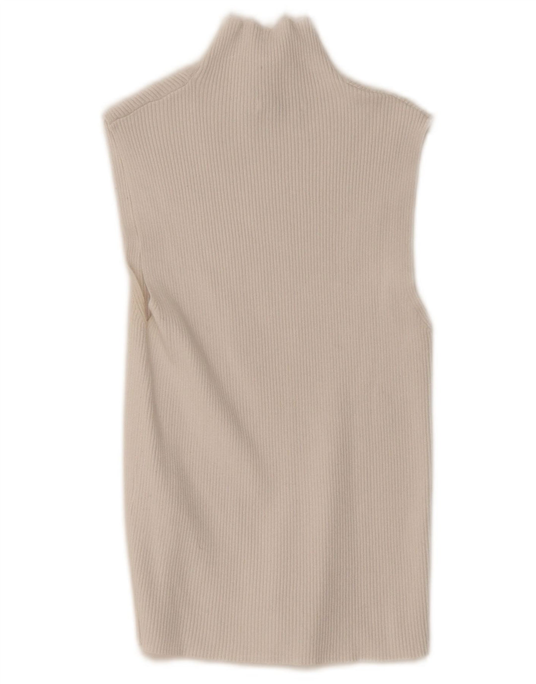 Zara Mujer Chaleco Top UK 8 Small Viscosa Blanca