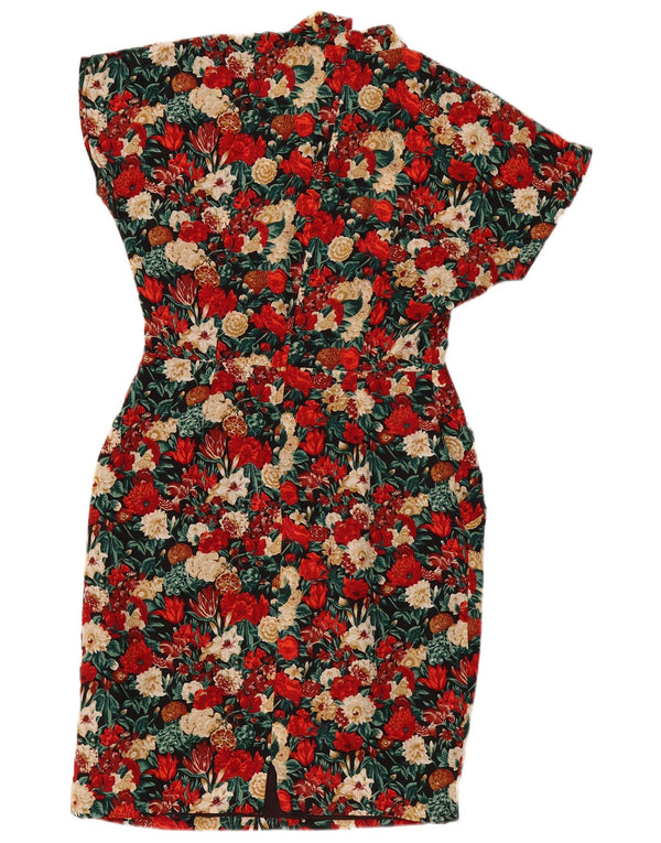 Vestido vintage para mujer IT 46 Seda floral multicolor grande
