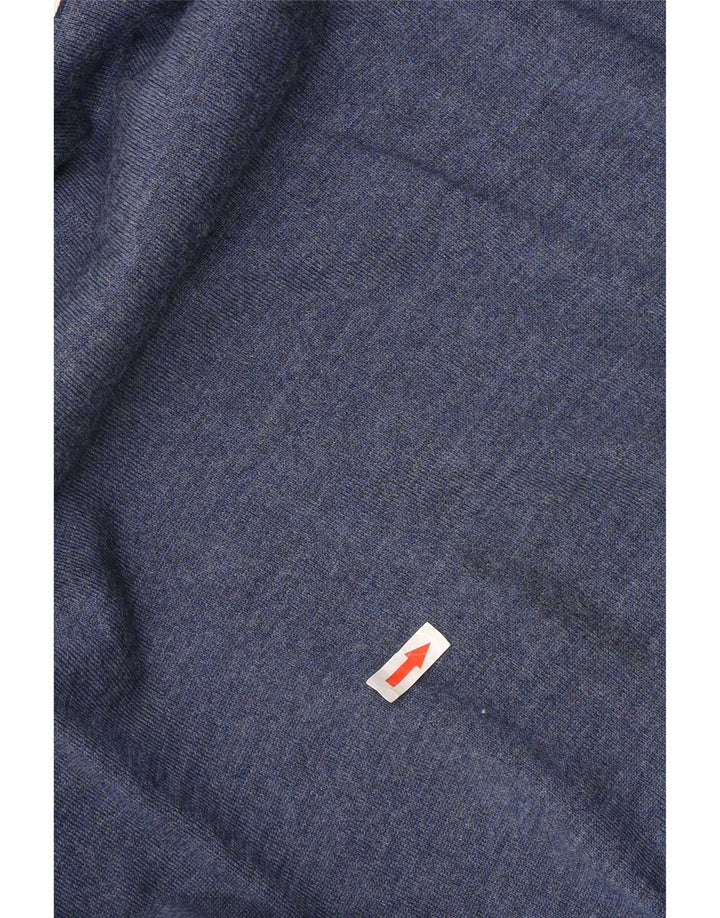 Tommy Hilfiger Jersey con Cuello en V para Hombre de Lana Merino Azul Medio