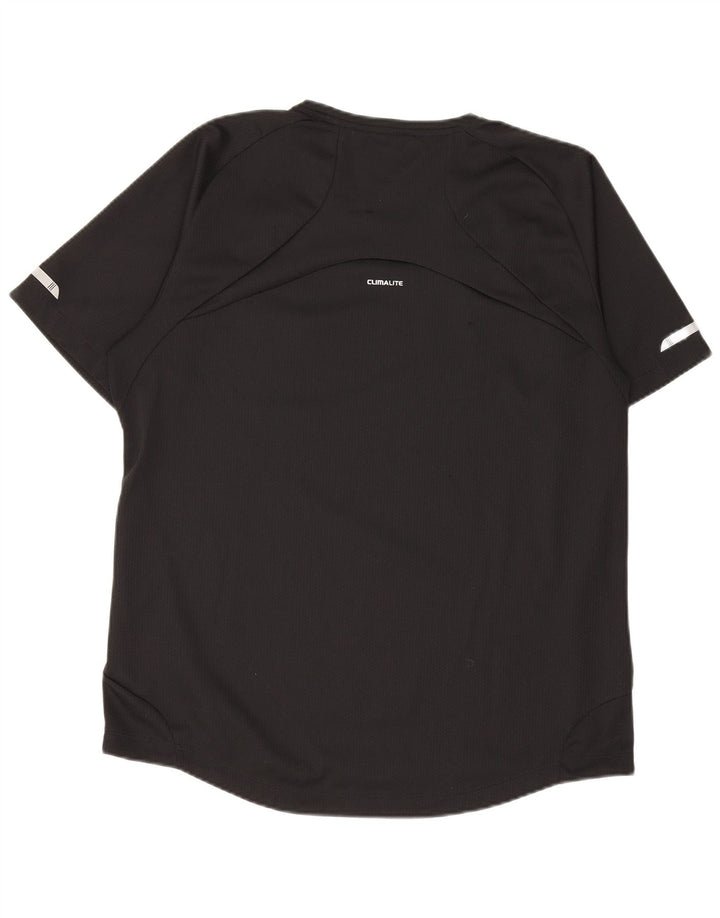 ADIDAS Camiseta Climalite para hombre Top Grande Poliéster negro