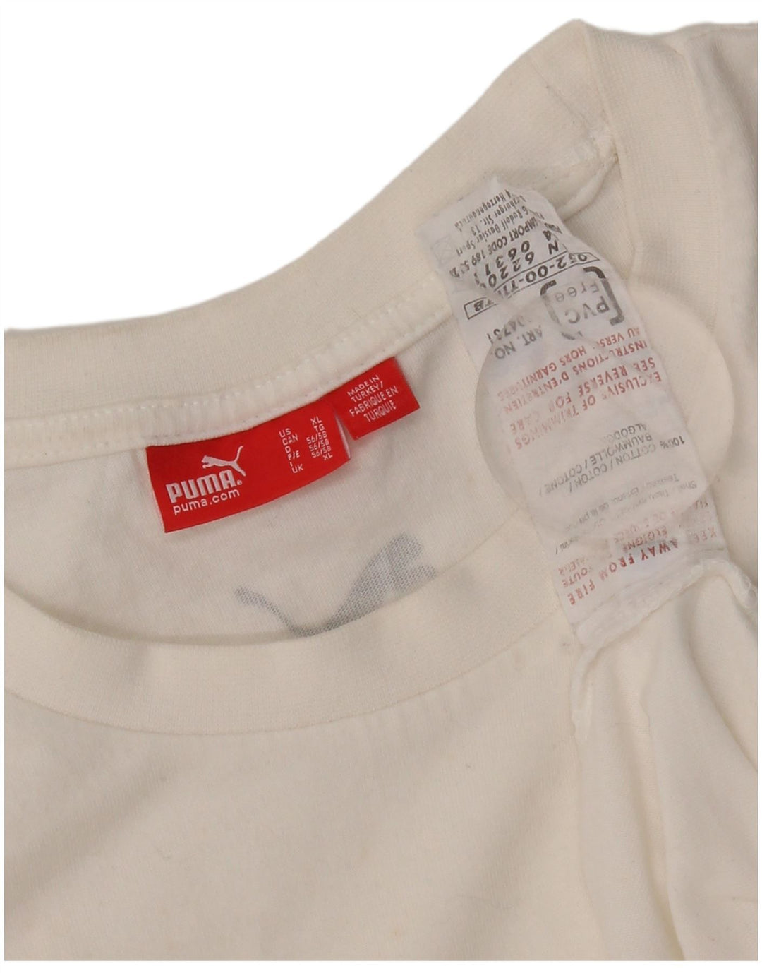 Puma Hombre Gráfico Chaleco Top XL Algodón Blanco