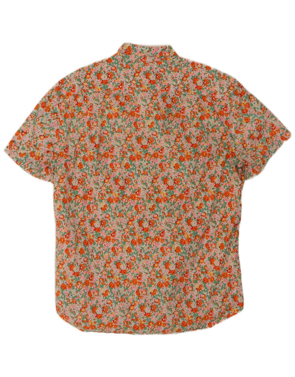 J. CREW Camisa de manga corta Flex para hombre Algodón floral multicolor mediano
