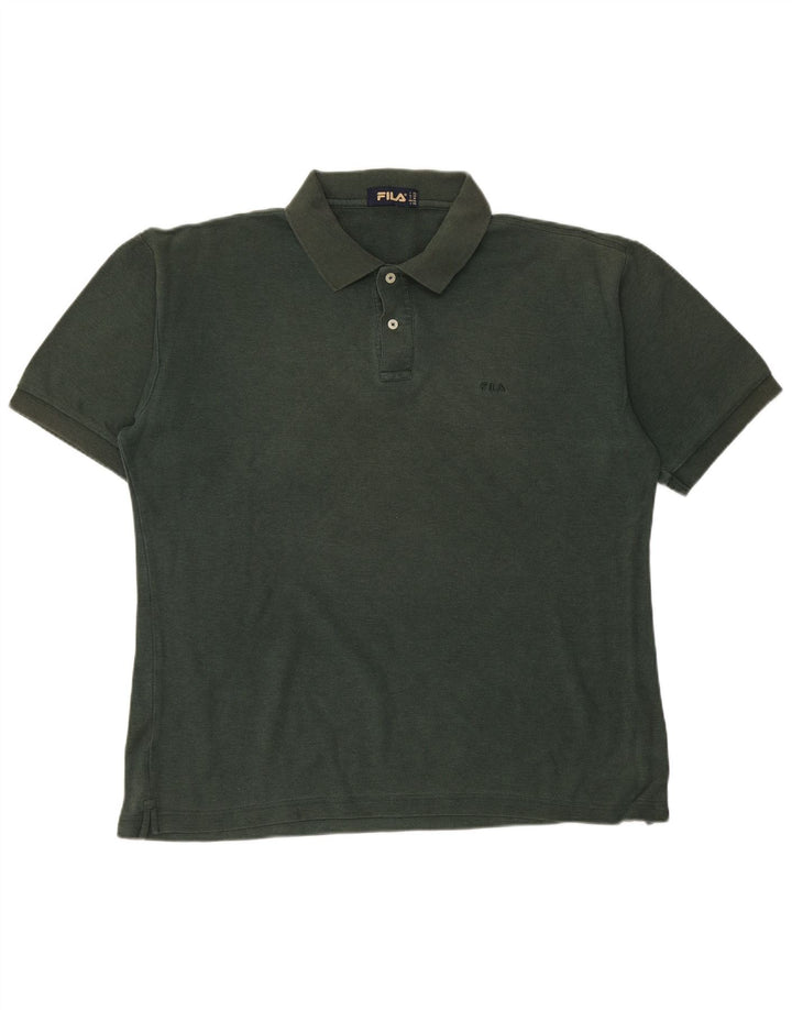 FILA Polo para hombre IT 52 Large Algodón verde