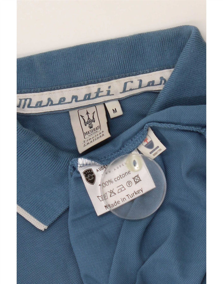 Maserati Polo Gráfico Hombre Algodón Azul Medio