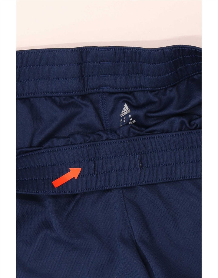 Adidas Mujer Climalite Sport Shorts UK 12/14 Medio Azul Marino Poliéster