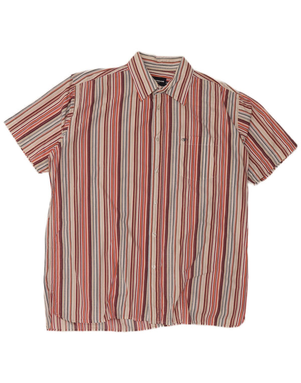 TOM TAILOR Camisa de manga corta para hombre 2XL Algodón de rayas multicolor