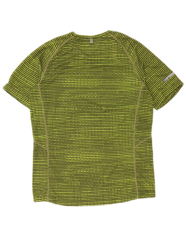 Camiseta Nike Dri Fit para mujer UK 40 Poliéster a rayas verde medio