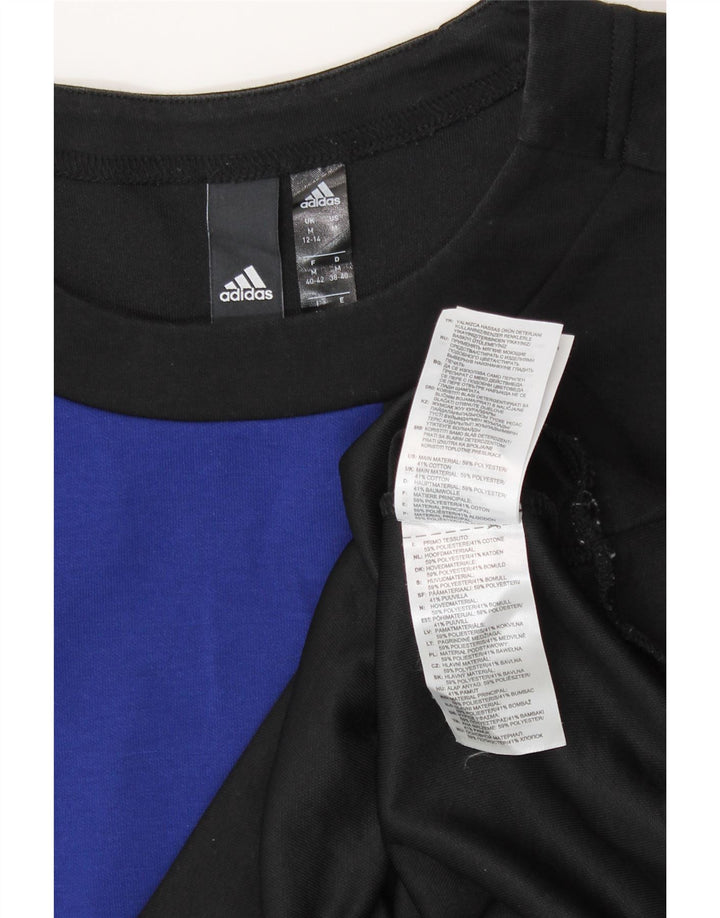 ADIDAS Sudadera para mujer Jumper UK 12/14 Medium Black Colourblock