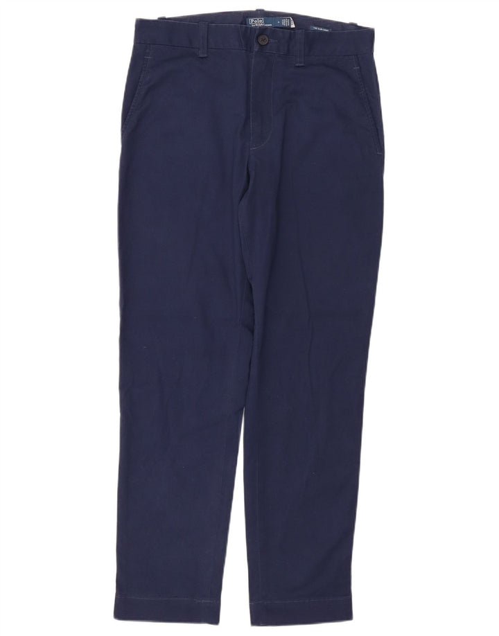 POLO RALPH LAUREN Pantalones chinos delgados para mujer US 4 Small W28 L27 Azul marino