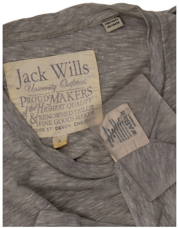 Camiseta Jack Wills para hombre Top Small de algodón moteado gris