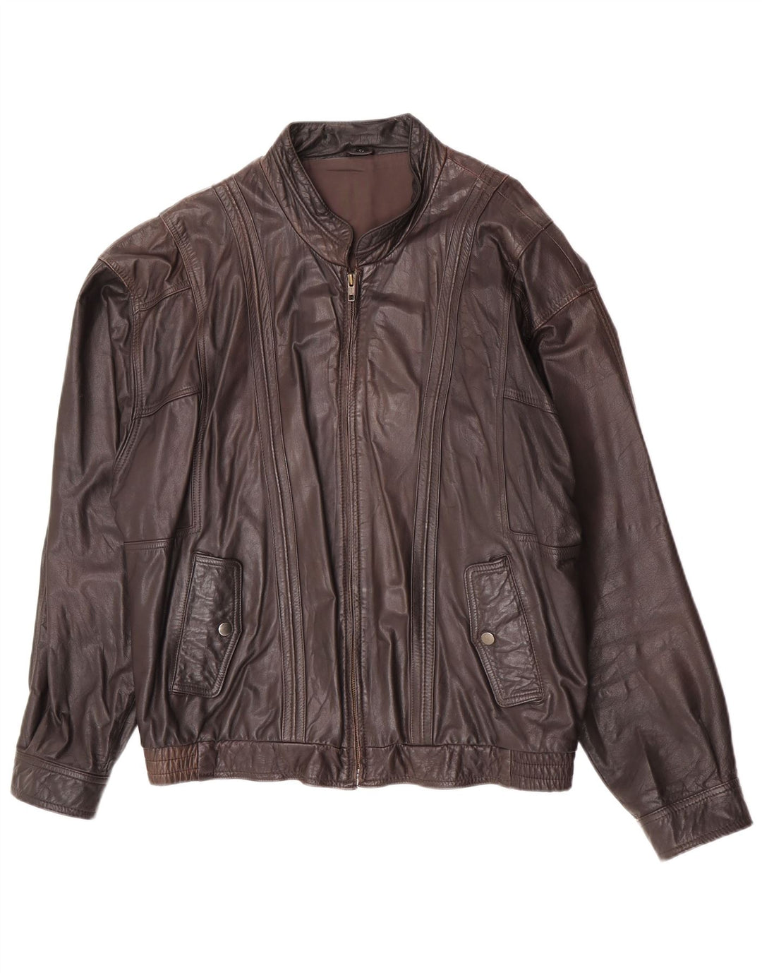 Trapper Chaqueta de cuero para hombre IT 54 2XL Cuero marrón