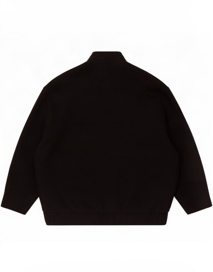 Zara Mujer Chaqueta Bomber Extragrande UK 10 Small Lana Negra