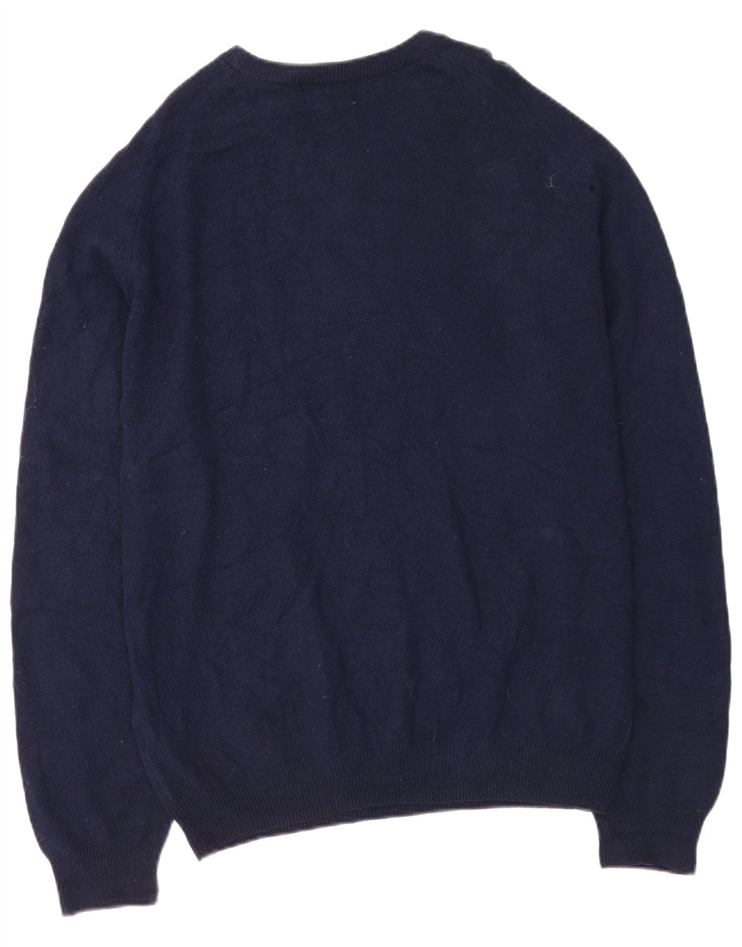 Marks & Spencer - Jersey de cuello redondo para hombre, talla XL, lana de cordero azul marino