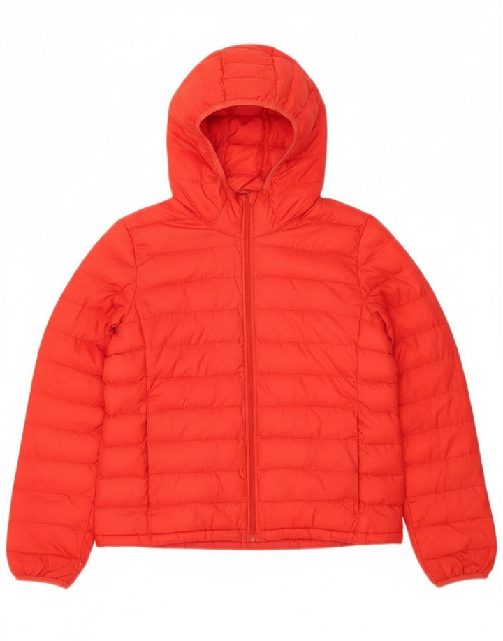 Levi's Chaqueta acolchada con capucha para mujer UK 46 Poliéster rojo grande