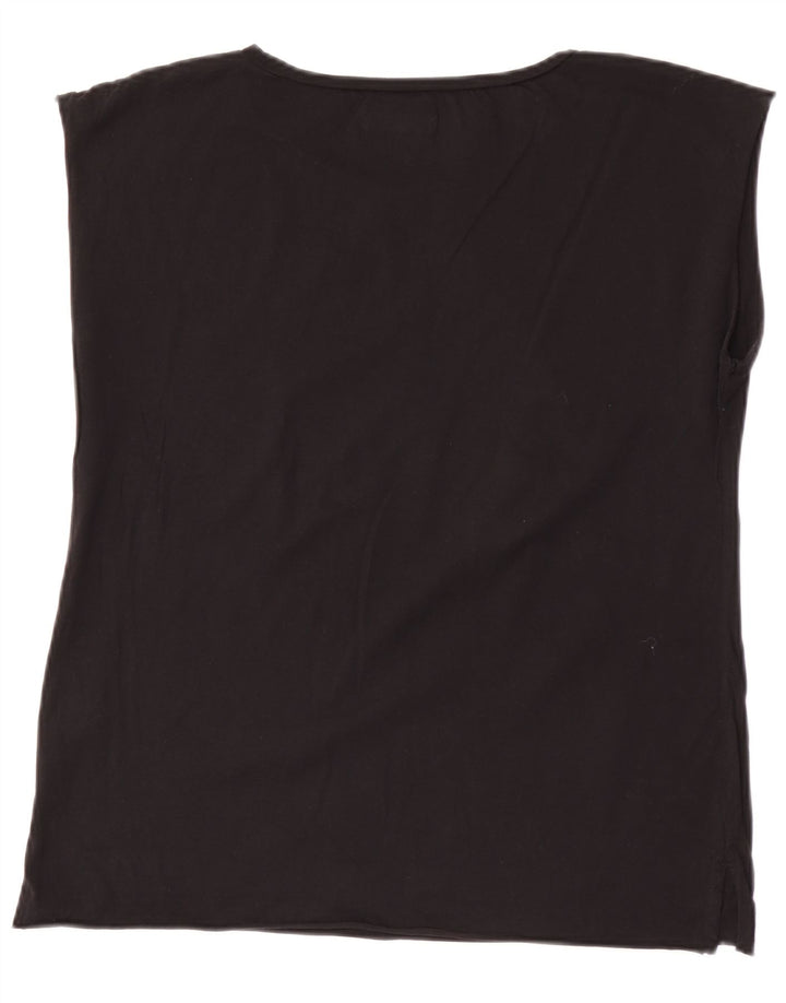 Diesel Hombre Camiseta Sin Mangas Con Estampado De Algodón Negro Mediano