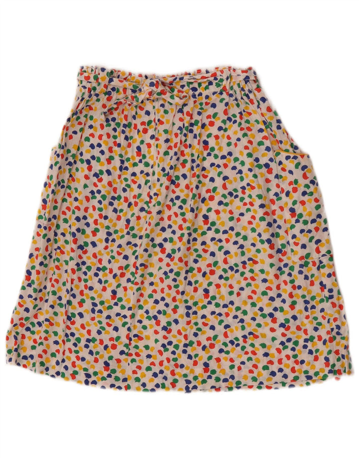 Vintage mujer burbuja falda W28 medio multicolor manchado