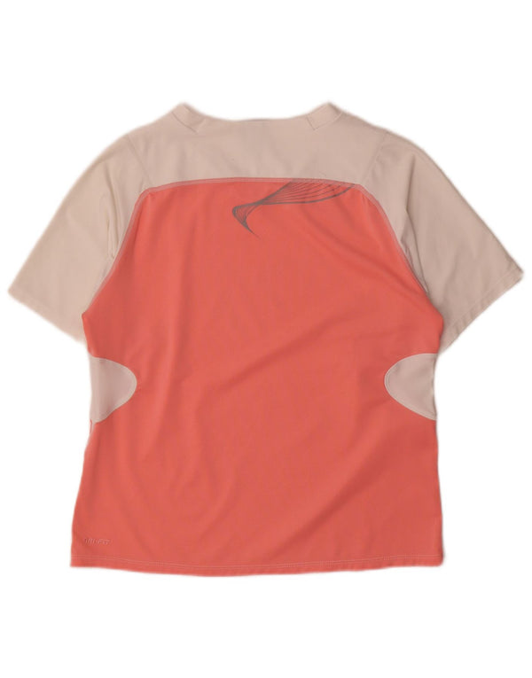 Camiseta Nike Dri Fit para mujer UK 40/40 XL Blanco Colorblock