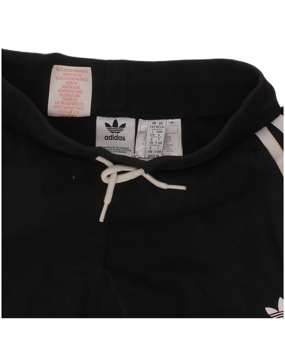 Adidas Pantalones cortos deportivos para niños 5-6 años Mediano Negro Algodón